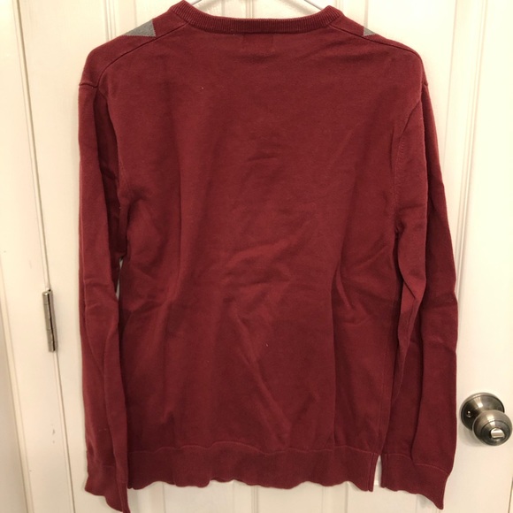 Men’s Old Navy Cranberry Argyle Sweater Med o - Picture 4 of 6